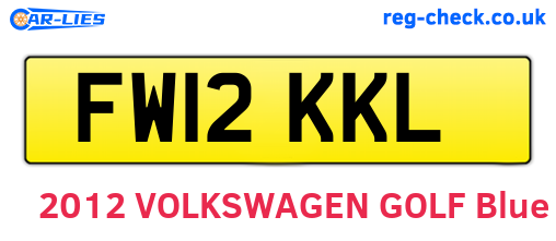 FW12KKL are the vehicle registration plates.