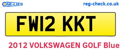 FW12KKT are the vehicle registration plates.