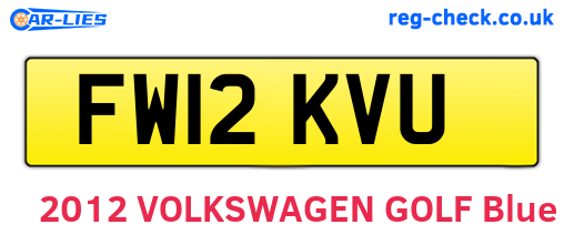 FW12KVU are the vehicle registration plates.