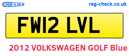 FW12LVL are the vehicle registration plates.