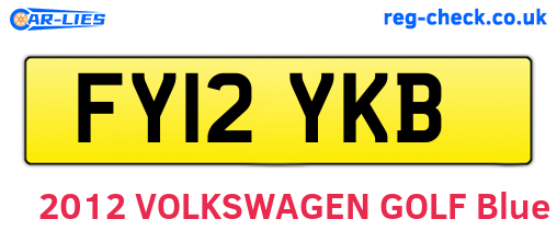 FY12YKB are the vehicle registration plates.