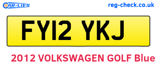 FY12YKJ are the vehicle registration plates.