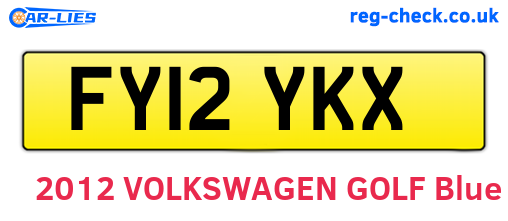 FY12YKX are the vehicle registration plates.