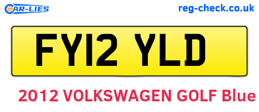 FY12YLD are the vehicle registration plates.