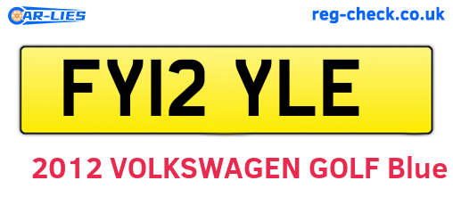 FY12YLE are the vehicle registration plates.