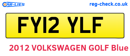 FY12YLF are the vehicle registration plates.