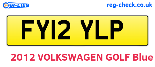 FY12YLP are the vehicle registration plates.