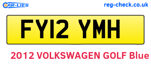 FY12YMH are the vehicle registration plates.