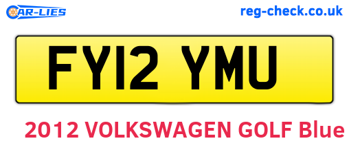 FY12YMU are the vehicle registration plates.