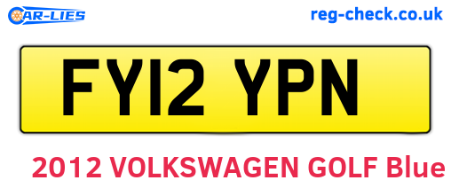 FY12YPN are the vehicle registration plates.