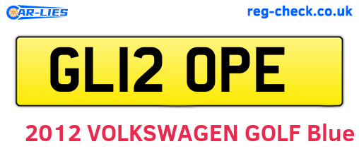 GL12OPE are the vehicle registration plates.