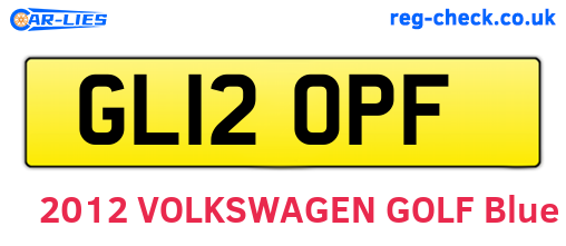 GL12OPF are the vehicle registration plates.