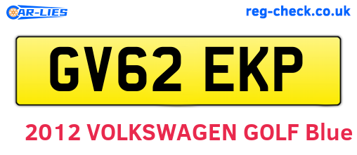 GV62EKP are the vehicle registration plates.