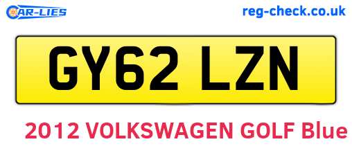 GY62LZN are the vehicle registration plates.
