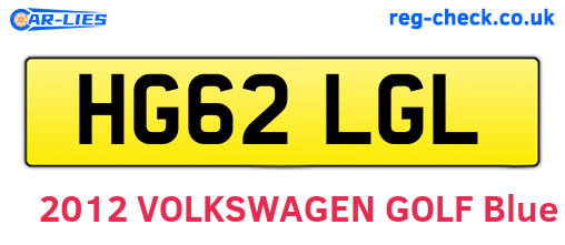 HG62LGL are the vehicle registration plates.