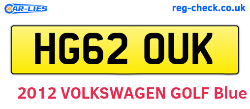 HG62OUK are the vehicle registration plates.