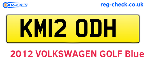 KM12ODH are the vehicle registration plates.