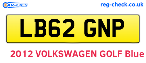 LB62GNP are the vehicle registration plates.
