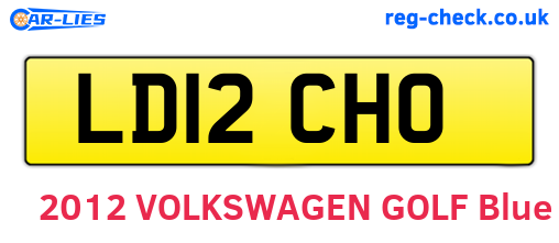 LD12CHO are the vehicle registration plates.