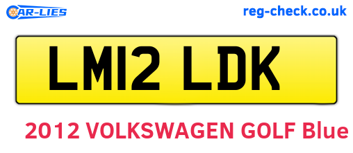 LM12LDK are the vehicle registration plates.