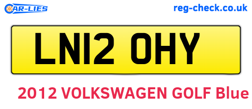 LN12OHY are the vehicle registration plates.