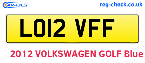 LO12VFF are the vehicle registration plates.