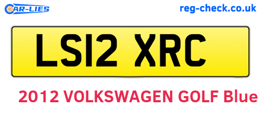LS12XRC are the vehicle registration plates.