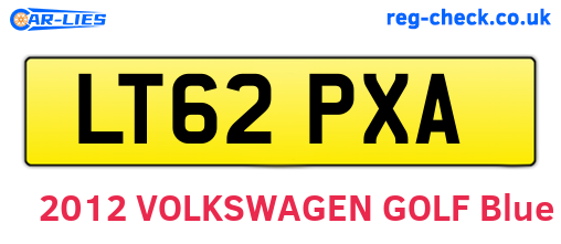 LT62PXA are the vehicle registration plates.