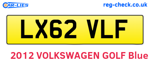 LX62VLF are the vehicle registration plates.