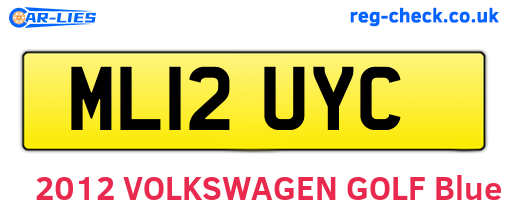 ML12UYC are the vehicle registration plates.