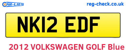 NK12EDF are the vehicle registration plates.