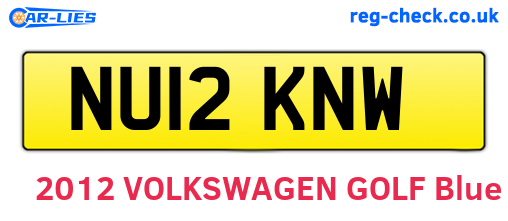 NU12KNW are the vehicle registration plates.
