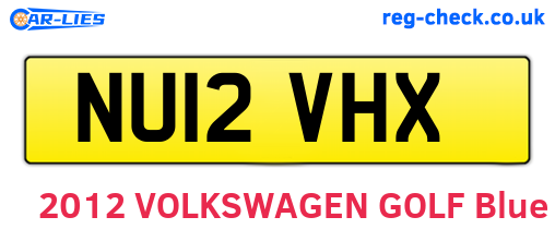 NU12VHX are the vehicle registration plates.