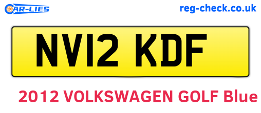 NV12KDF are the vehicle registration plates.