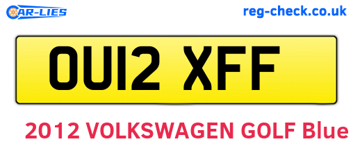 OU12XFF are the vehicle registration plates.