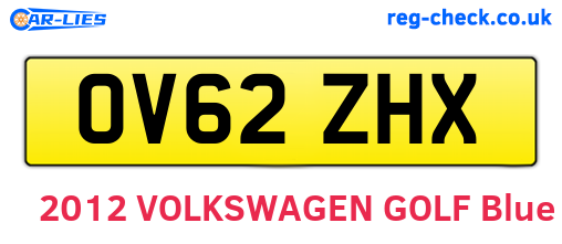 OV62ZHX are the vehicle registration plates.