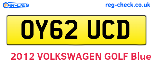 OY62UCD are the vehicle registration plates.