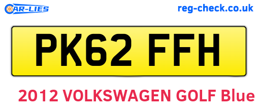 PK62FFH are the vehicle registration plates.
