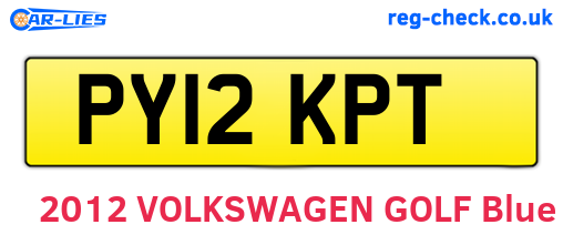 PY12KPT are the vehicle registration plates.