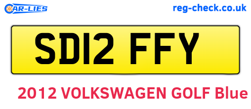 SD12FFY are the vehicle registration plates.