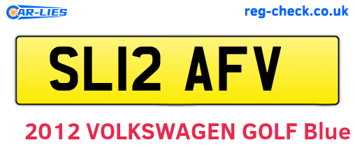 SL12AFV are the vehicle registration plates.