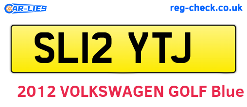 SL12YTJ are the vehicle registration plates.