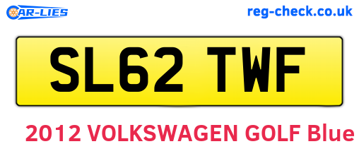 SL62TWF are the vehicle registration plates.
