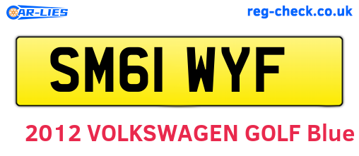 SM61WYF are the vehicle registration plates.