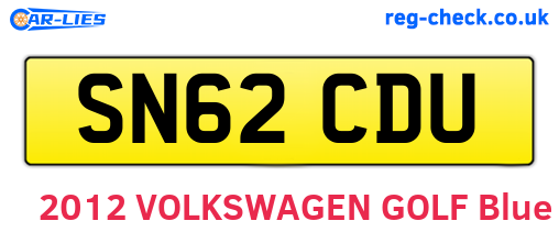 SN62CDU are the vehicle registration plates.