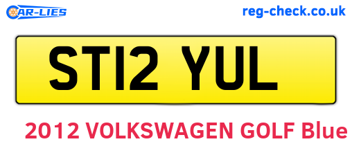 ST12YUL are the vehicle registration plates.