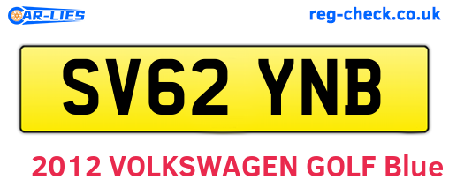 SV62YNB are the vehicle registration plates.
