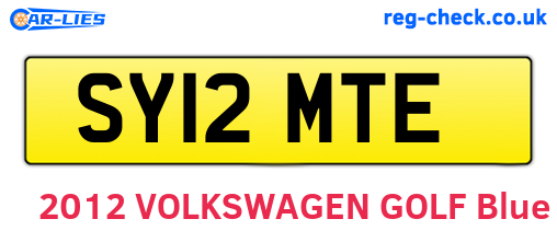 SY12MTE are the vehicle registration plates.
