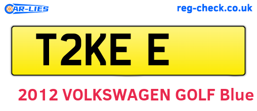 T2KEE are the vehicle registration plates.
