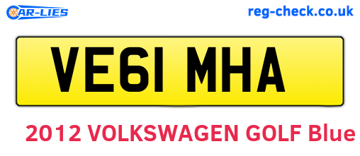 VE61MHA are the vehicle registration plates.